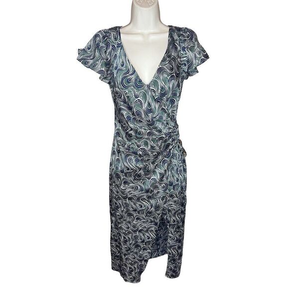 Cinq a Sept Kacydie Dark Emerald Multi Dress NWT Size 12 - Picture 5 of 11